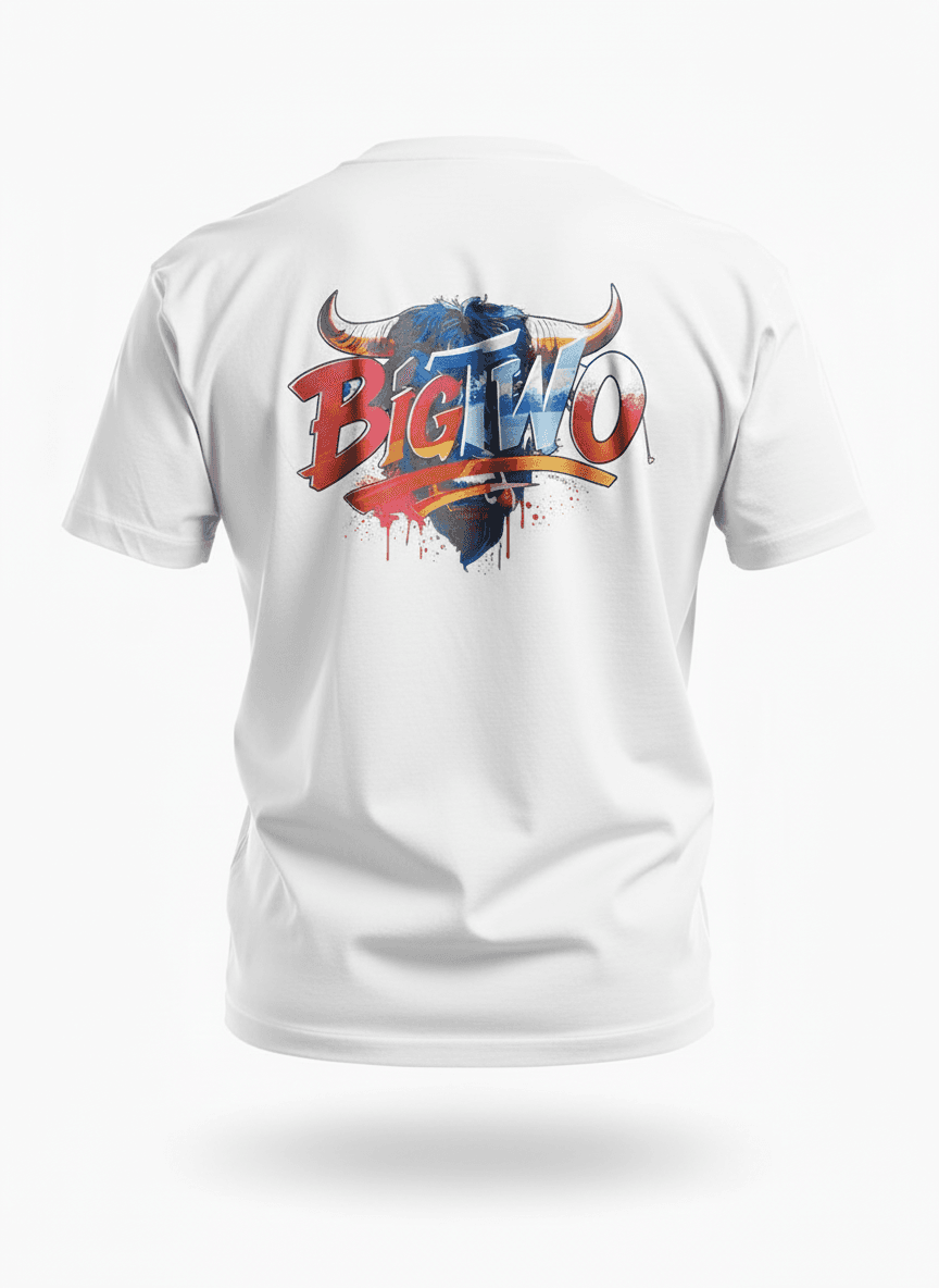 T-Shirt Bull Spirit Blanc - Miniature 2