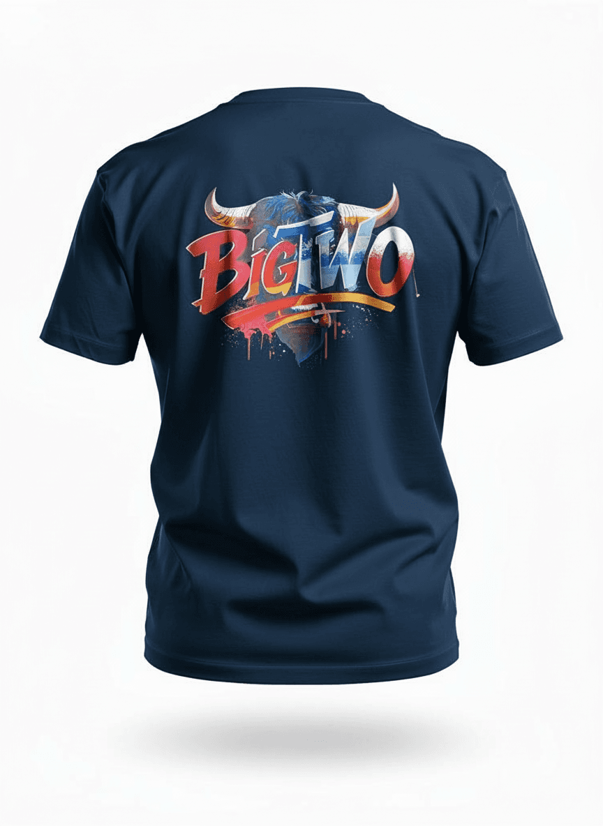T-Shirt Bull Spirit Bleu Marine - Miniature 2