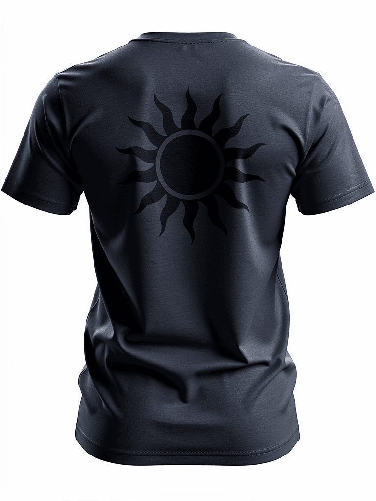T-Shirt Solar Shadow Bleu Marine - Miniature 2